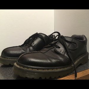 DR MARTENS Black Leather Shoes Mens US 9 UK 8